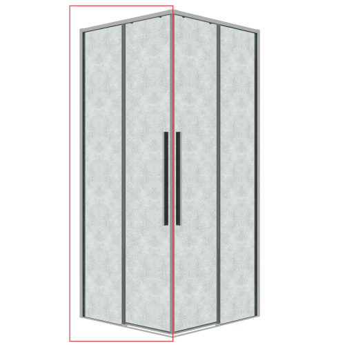 Душевая дверь Grossman Galaxy 1/2.K33.01.10.10.02 100х195 стекло текстурное профиль хром глянцевый