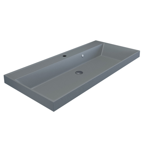 Раковина кварцевая Uperwood Classic Quartz 291030030 90х45 полувстраиваемая цвет серый - фото 5