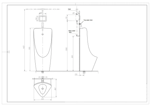 Писсуар Arrow AN633 подвесной белый - фото 5