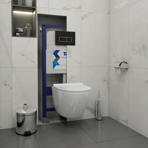 Клавиша смыва механическая Teymi Helmi T70205 цвет черный/хром - фото 3