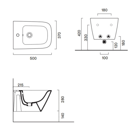 Биде Catalano Green 418501001 подвесное - фото 2