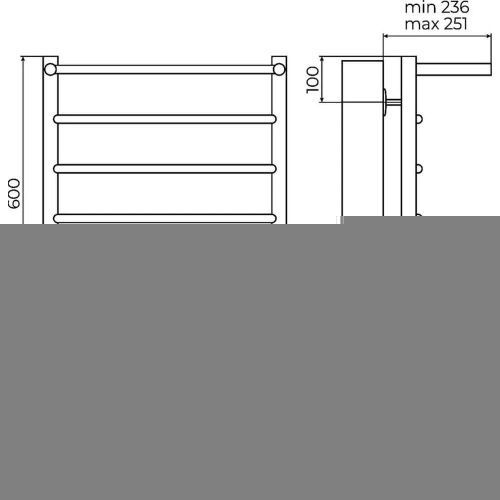 Полотенцесушитель Terminus 4670078556752 53х60 водяной хром - фото 3