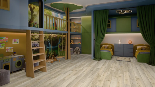 SPC ламинат Damy Floor FAMILY 9531-2A Дуб Кавказский толщина 0.4 см 43 класс 1220х180 - фото 2