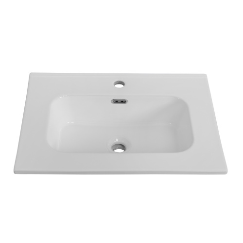 Раковина керамическая Cezares DUET CZR-8095-60 61х46 подвесная цвет белый глянцевый 1 отверстие под смеситель - фото 2