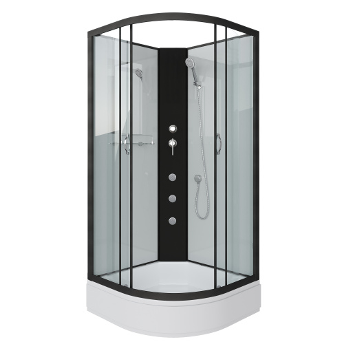 Душевая кабина Niagara Classic 67031414BKG 80х80 четверть круга без крыши ориентация универсальная