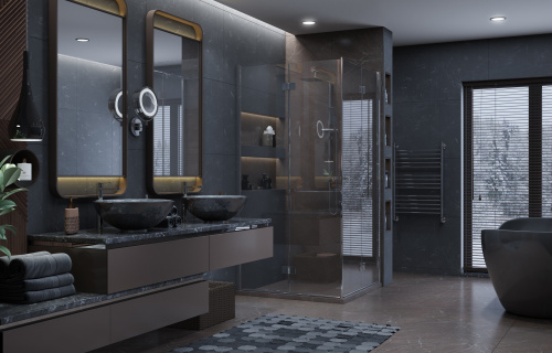 Душевой уголок Ambassador Diamond 12011110 100х100 стекло прозрачное профиль хром глянцевый без поддона - фото 3