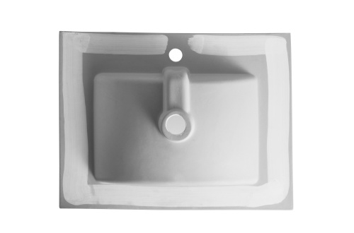 Раковина из сантехнического фарфора Orange B03-610w 62х47 встраиваемая цвет белый глянцевый - фото 5