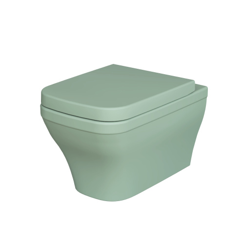 Унитаз подвесной Ambassador Benefit 203T21001R-202T21001 мятный матовый с сиденьем