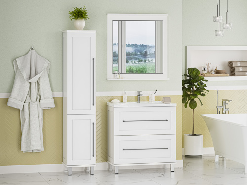 Зеркало в ванную Misty Марта П-Мрт02080-011 80х84 цвет белый - фото 4