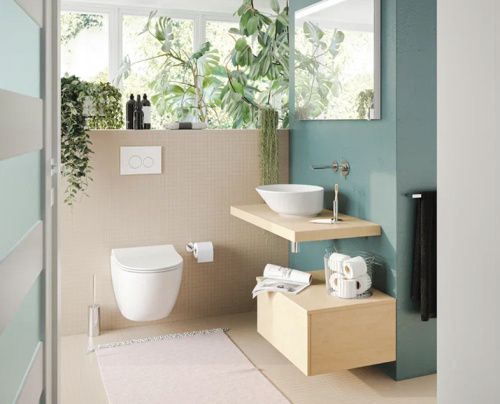 Столешница Vitra Stand 66635 90х48 подвесная цвет светлый дуб - фото 2