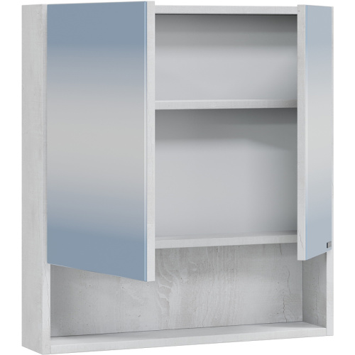 Зеркало-шкаф СанТа Мира 700403 60х12х65 подвесной цвет светлый - фото 2