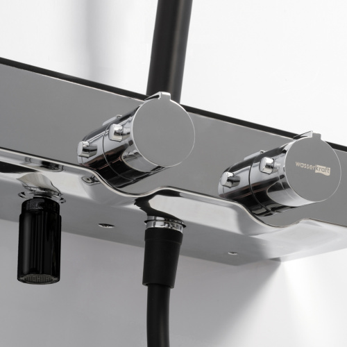 Душевая стойка WasserKRAFT BK11401CB настенная цвет черный - фото 5