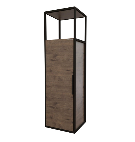 Шкаф-пенал Grossman Лофт 304001 40х37х140 подвесной цвет веллингтон/черный - фото 2