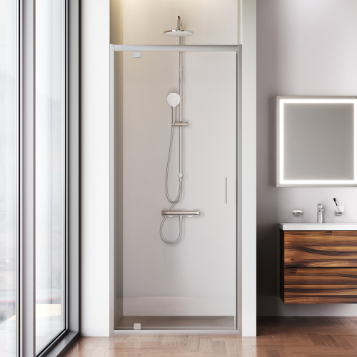Душевая дверь Am.Pm Gem W90G-90-1P-MT 90х195 стекло прозрачное профиль хром матовый - фото 3