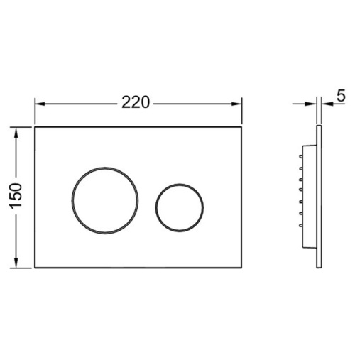 Панель смыва механическая Tece TECEloop 9240922 цвет хром - фото 2