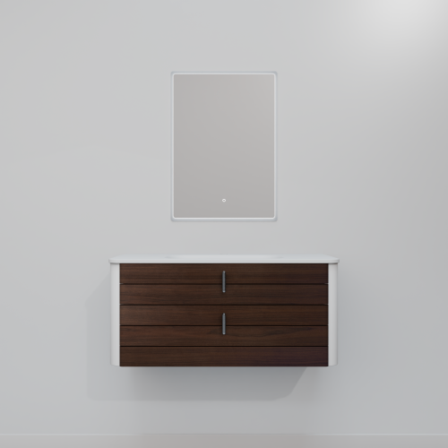 Тумба с раковиной+зеркало Art Decco Gabriella (Габриелла) AGB09W24S1M0 90x45x40 подвесная цвет черный орех - фото 4