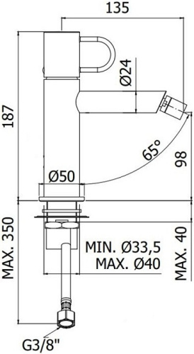 Смеситель Paffoni Joker JK131CR на биде хром - фото 2