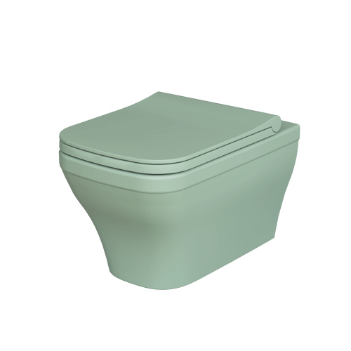 Унитаз подвесной Ambassador Benefit 203T21001R-202T21001S мятный матовый с сиденьем