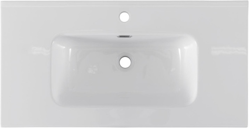 Раковина керамическая Aquanet Flat 00284029 91х47 полувстраиваемая цвет белый 1 отверстие под смеситель - фото 4
