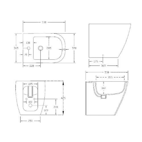 Биде Artceram FASTER FSB002 01 00 bi*1 напольное - фото 2