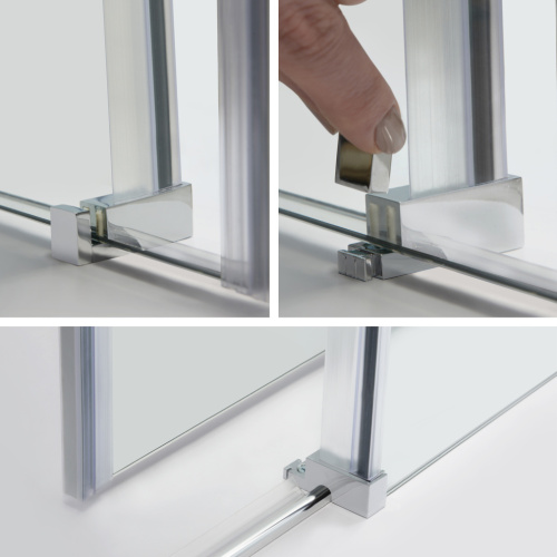 Душевая дверь Wasserkraft 58R05 120х200 стекло прозрачное профиль хром глянцевый - фото 3