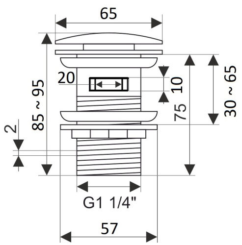Донный клапан Creavit SF031 - фото 2