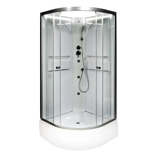 Душевая кабина AvaCan L510NLED+GM 100х100 четверть круга без крыши ориентация универсальная - фото 5