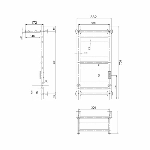 Полотенцесушитель Indigo Line Trinity LСLTE70-30PRt 33х70 электрический хром - фото 5