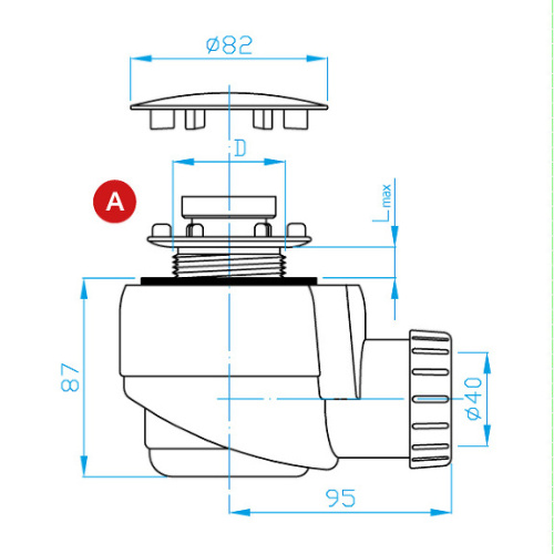 Сифон для душевого поддона PlastBrno EWN0540 - фото 2