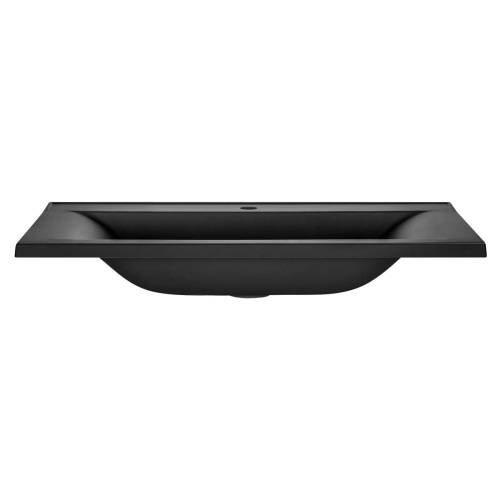 Раковина кварцевая Vincea VCB-3M900B 90х45 встраиваемая цвет черный матовый 1 отверстие под смеситель - фото 2