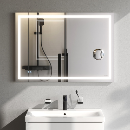 Зеркало в ванную Am.Pm Gem M91AMOX1003WG 100х70 цвет серебро