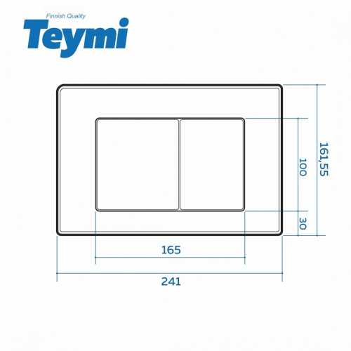 Клавиша смыва механическая Teymi Aina T70014 цвет нержавеющая сталь - фото 5