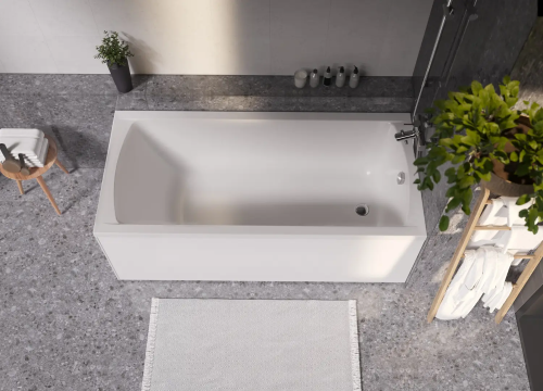 Ванна акриловая 1MarKa MODERN 01мод1780 170х80 пристенная прямоугольная без ножек и каркаса - фото 2