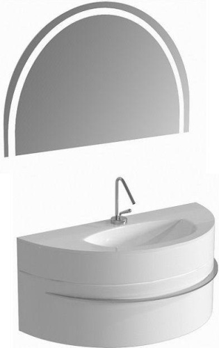 Тумба с раковиной De Aqua Эскалада 186751 115х51х50 подвесная цвет белый - фото 2