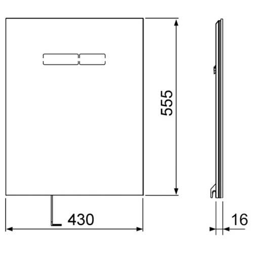 Панель смыва сенсорная Tece TECElux 9650003 цвет черный - фото 2