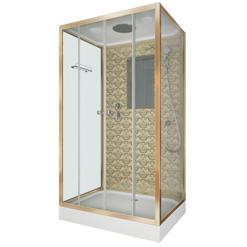 Душевая кабина Niagara Luxe 7772QG 120х90 прямоугольная с крышей ориентация универсальная