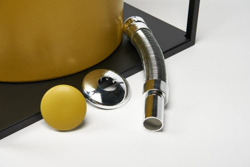 Раковина из сантехнического фарфора Galassia Core 7305OC 37х37 напольная цвет охра - фото 4