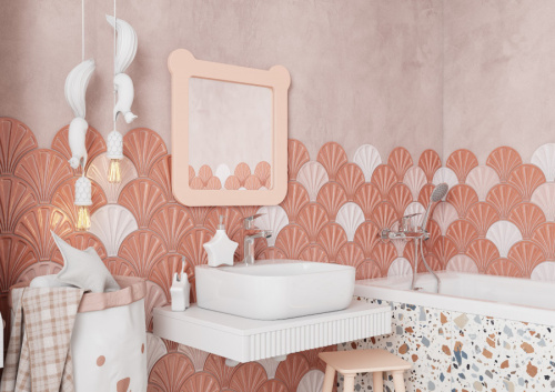 Зеркало в ванную Aquaton Каспер 1A283402CR1E0 51х51 цвет розовый - фото 4