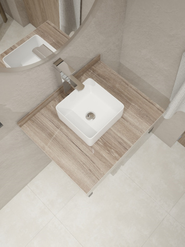 Столешница Teymi Helmi T150406 60х50 подвесная цвет коричневый - фото 5