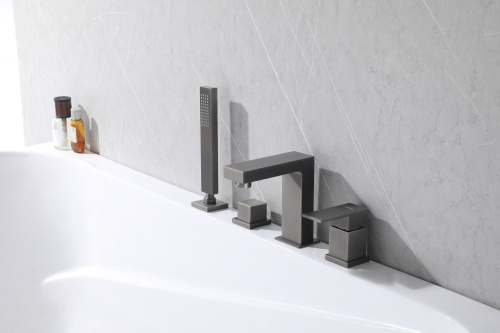 Смеситель ABBER Daheim AF8213NG на борт ванны никель - фото 2