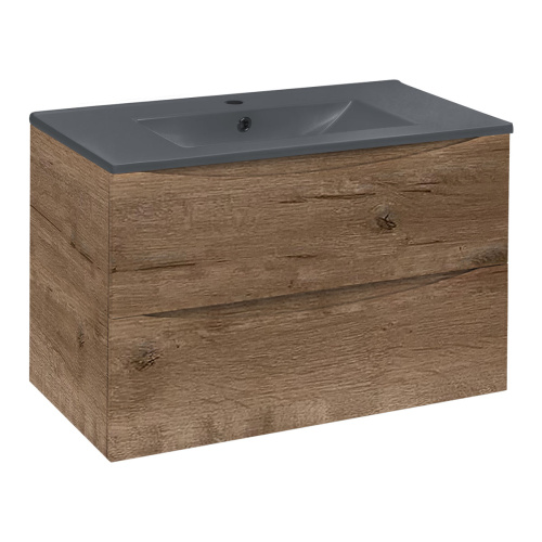 Тумба под раковину Vincea Mia VMC-2MC800VO 81х50х46 подвесная цвет коричневый - фото 5