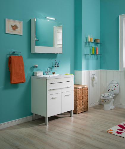 Тумба с раковиной Aquanet Верона 00287670 75х48х88 напольная цвет белый - фото 5