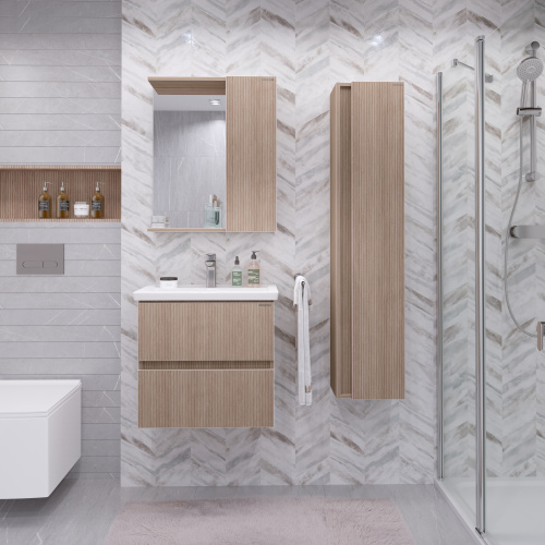 Шкаф-пенал Grossman Юнит 208012 30х25х135 подвесной цвет кадена вуд - фото 3