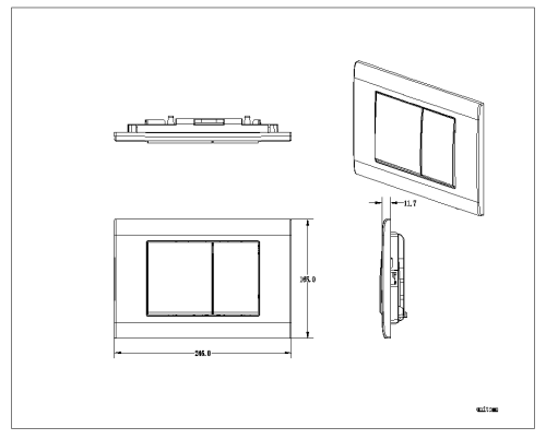 Клавиша смыва механическая AltroBagno Beni aggiuntivi AltroBagnoPFP001EQ цвет шампань - фото 2