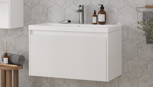 Тумба под раковину Velvex KLAUFS tpKLA.80.1Y-616.216 79х44х44 подвесная цвет белый - фото 3