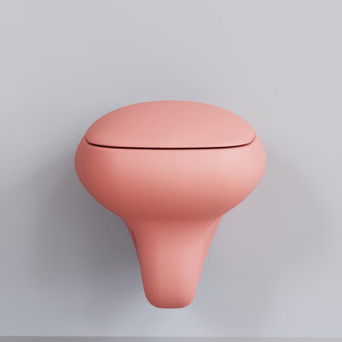 Чаша унитаза подвесная Ambassador Diamond 123T20901R цвет розовый матовый без сиденья - фото 3