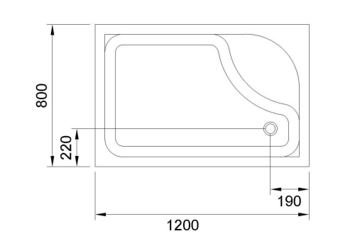 Душевой поддон Royal Bath BP RB8120BP-R 120х80 акрил белый с ножками - фото 4