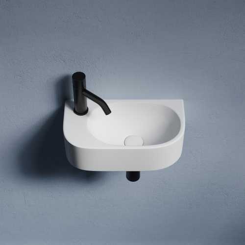 Раковина из сантехнического фарфора Ceramica Nova ELEMENT CN6066R 41х22 подвесная цвет белый 1 отверстие под смеситель - фото 4