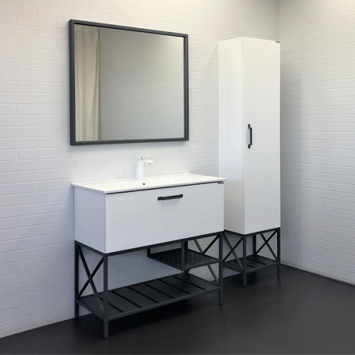 Шкаф-пенал Comforty Бредфорд 00-00009884CF 39х32х190 напольный цвет белый - фото 3