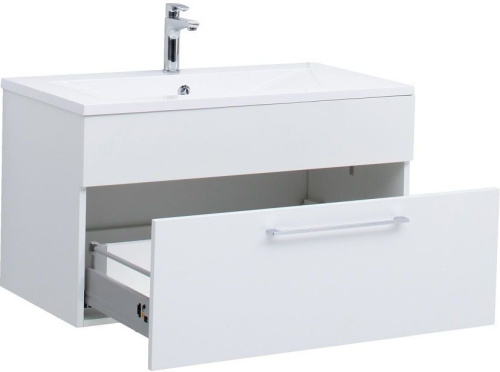 Тумба под раковину De Aqua Кубика 167034 89х45х48 подвесная цвет белый - фото 4